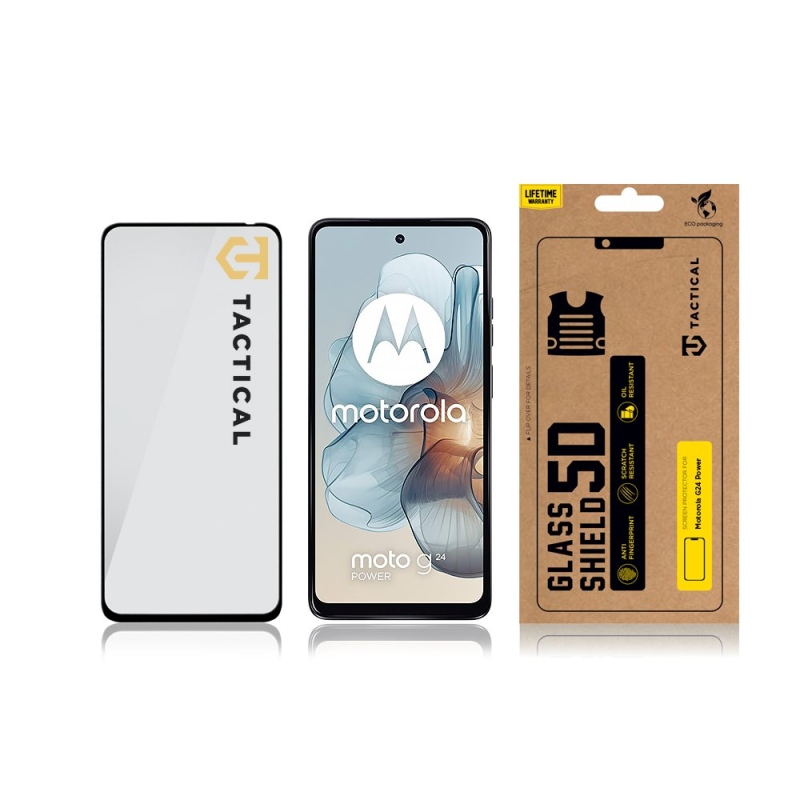 Tactical Glass Shield 5D sklo pro Motorola G24 Power Black 