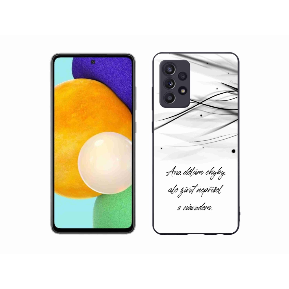 Gelový kryt mmCase na Samsung Galaxy A52s 5G - citát bílé pozadí
