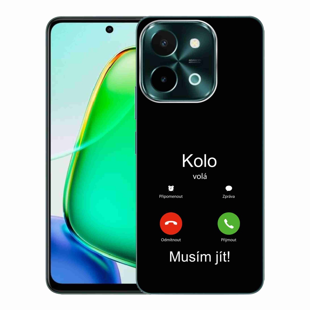 Gelový kryt mmCase na Vivo Y28 - kolo volá černé pozadí