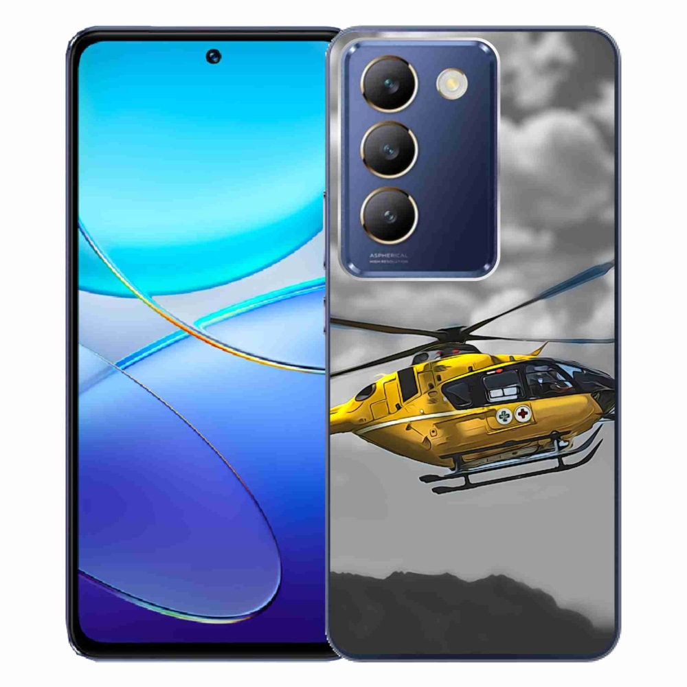 Gelový kryt mmCase na Vivo V40 SE 4G/5G - žlutá helikoptéra