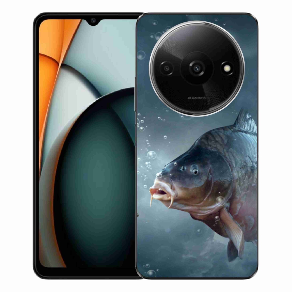 Gelový kryt mmCase na Xiaomi Redmi A3 - kapr a bublinky