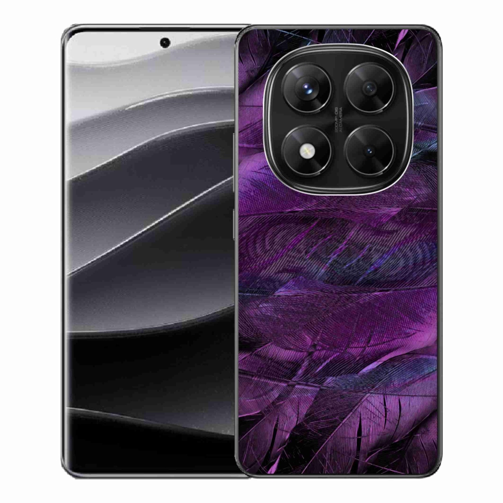 Gelový kryt mmCase na Xiaomi Redmi Note 14 Pro 5G/Poco X7 5G - fialová pírka