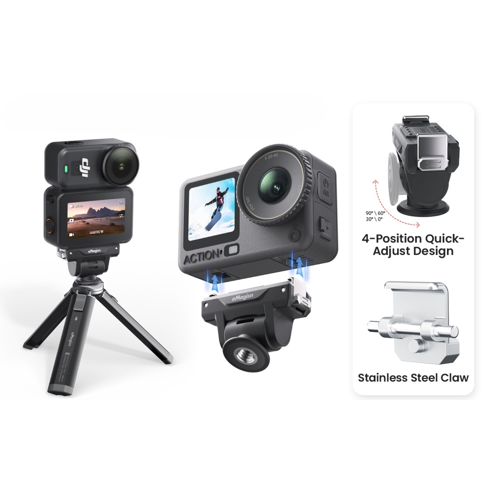 AMAGISN oboustranně nastavitelný rychloupínací adaptér pro DJI Osmo Action 6
