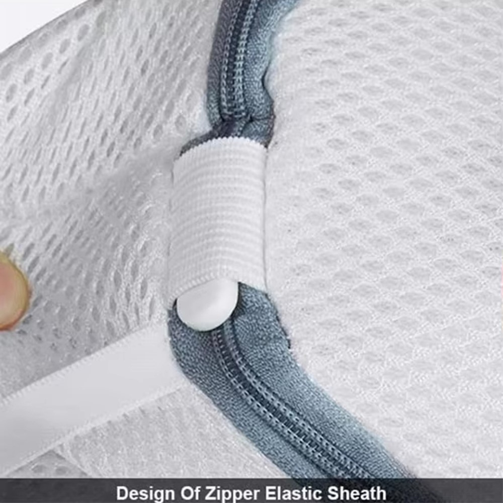 Síťovaný prací vak na obuv se zipem - velikost L