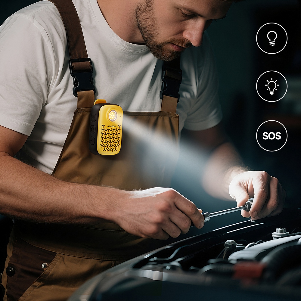 Joyroom Maya JR-MS03 přenosný Bluetooth reproduktor se svítilnou - žlutý