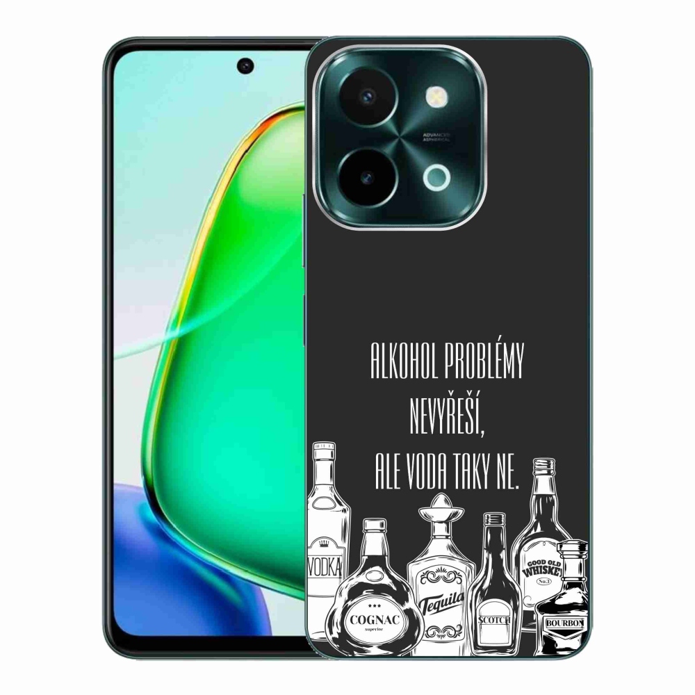 Gelový kryt mmCase na Vivo Y28 - vtipný text černé pozadí