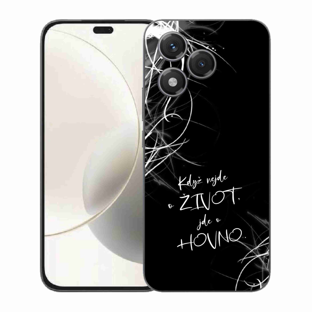 Gelový kryt mmCase na Honor 400 Lite - vtipný text 16 černé pozadí