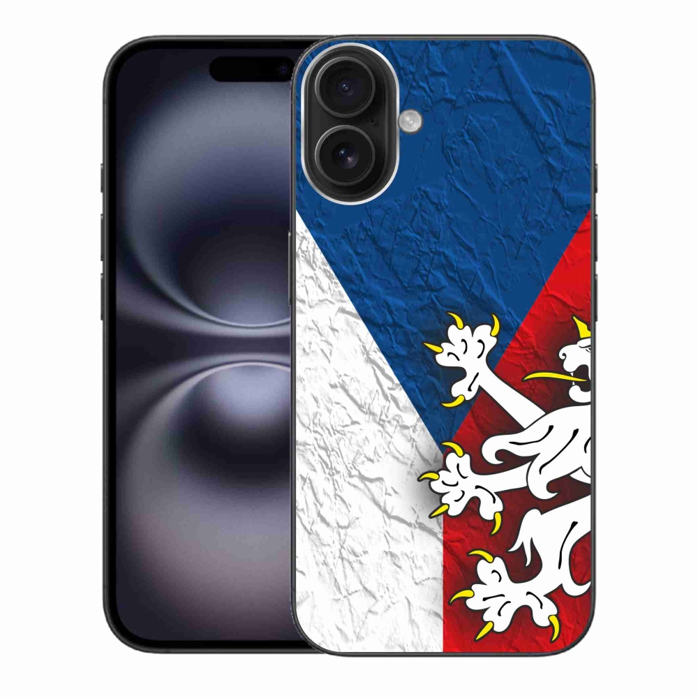 Gelový kryt mmCase na iPhone 16 Plus - česká vlajka 1