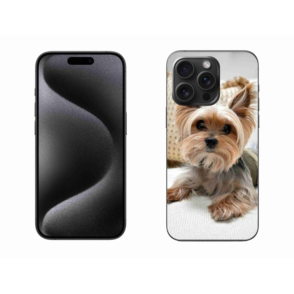 Gelový obal mmCase na iPhone 15 Pro Max - jorkšír 5