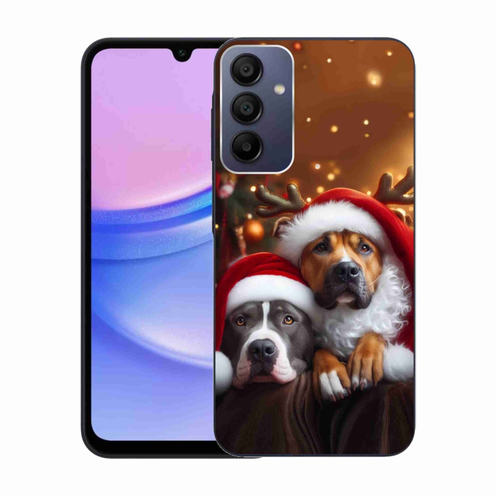 Gelový kryt mmCase na Samsung Galaxy A15 4G/5G - vánoční psi