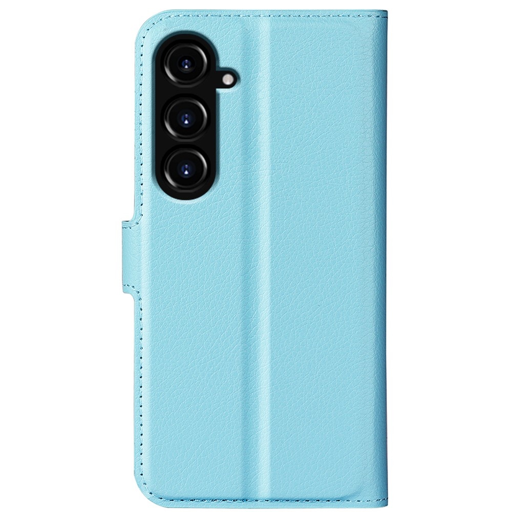 Litchi knížkové pouzdro na Samsung Galaxy S23 FE - modré