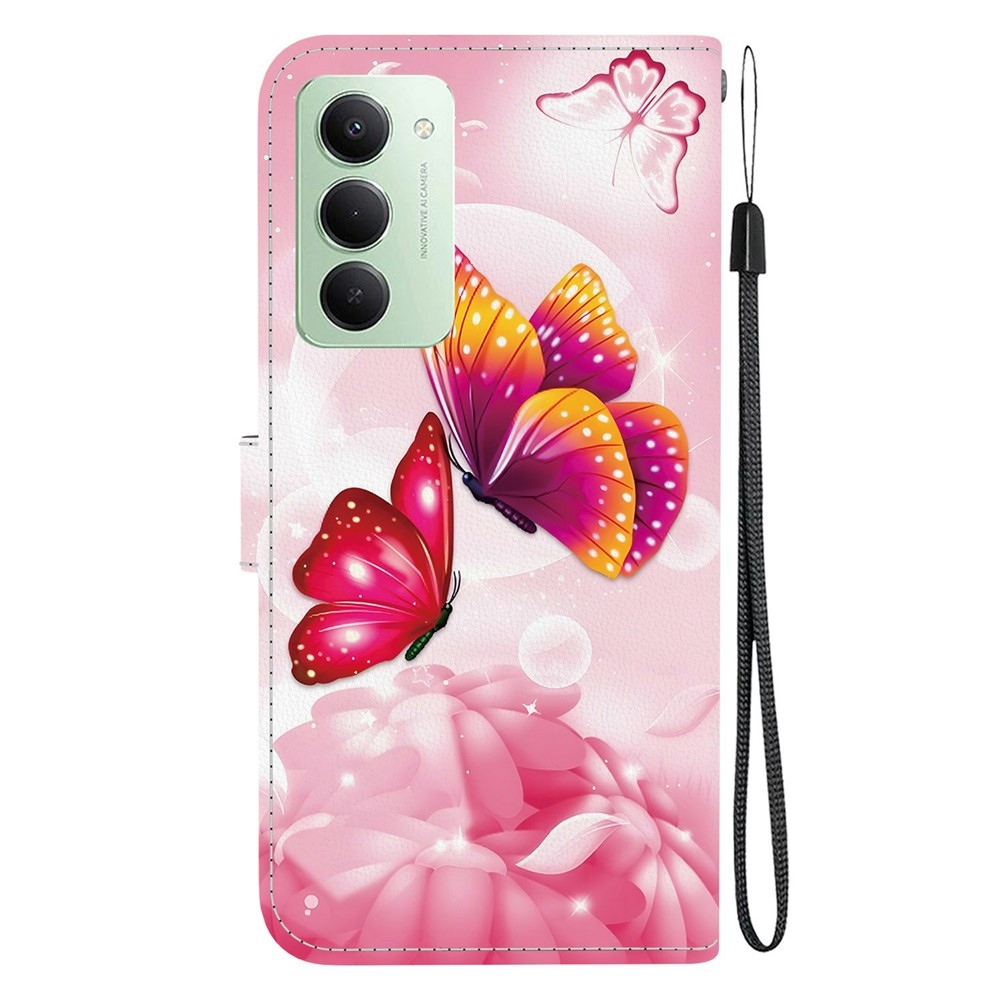 Versatile knížkové pouzdro na Xiaomi Redmi 15 4G (171mm) - růžoví motýli