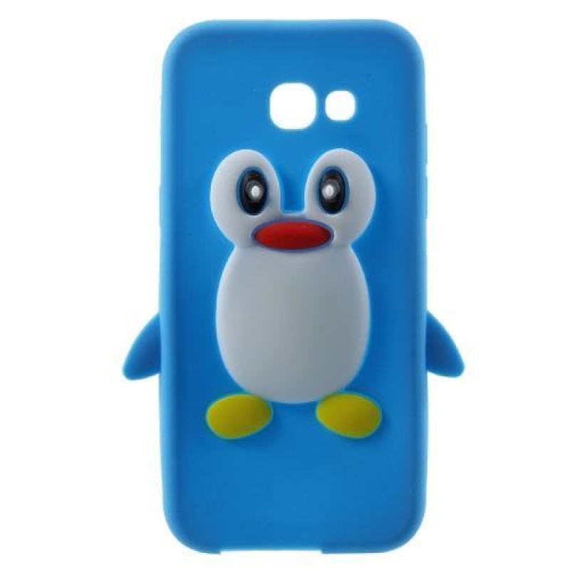 Tučňák 3D silikonový obal na Samsung Galaxy A3 (2017) - modrý