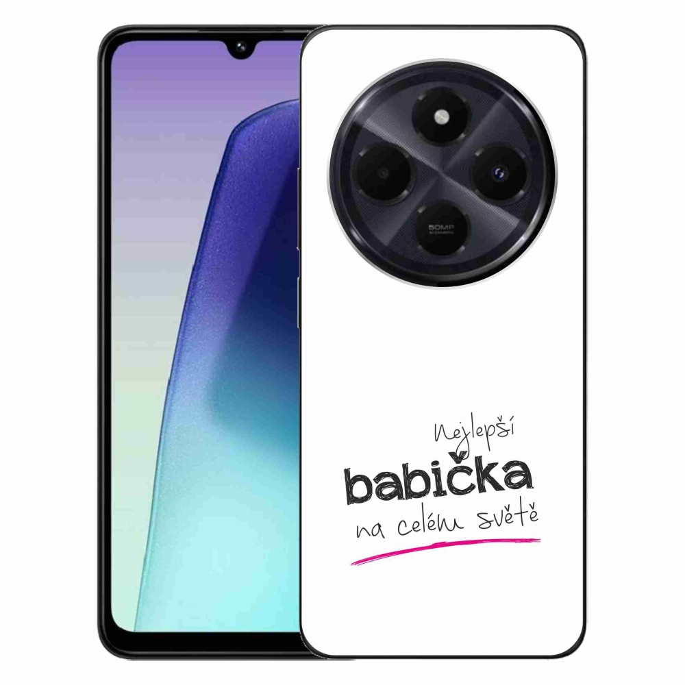 Gelový kryt mmCase na Xiaomi Redmi 14C/Poco C75 - nejlepší babička 4 bílé pozadí
