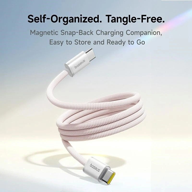 Baseus Dynamic 4 Pro Series Datový Kabel USB-C - USB-C 100W 1m Baby Pink