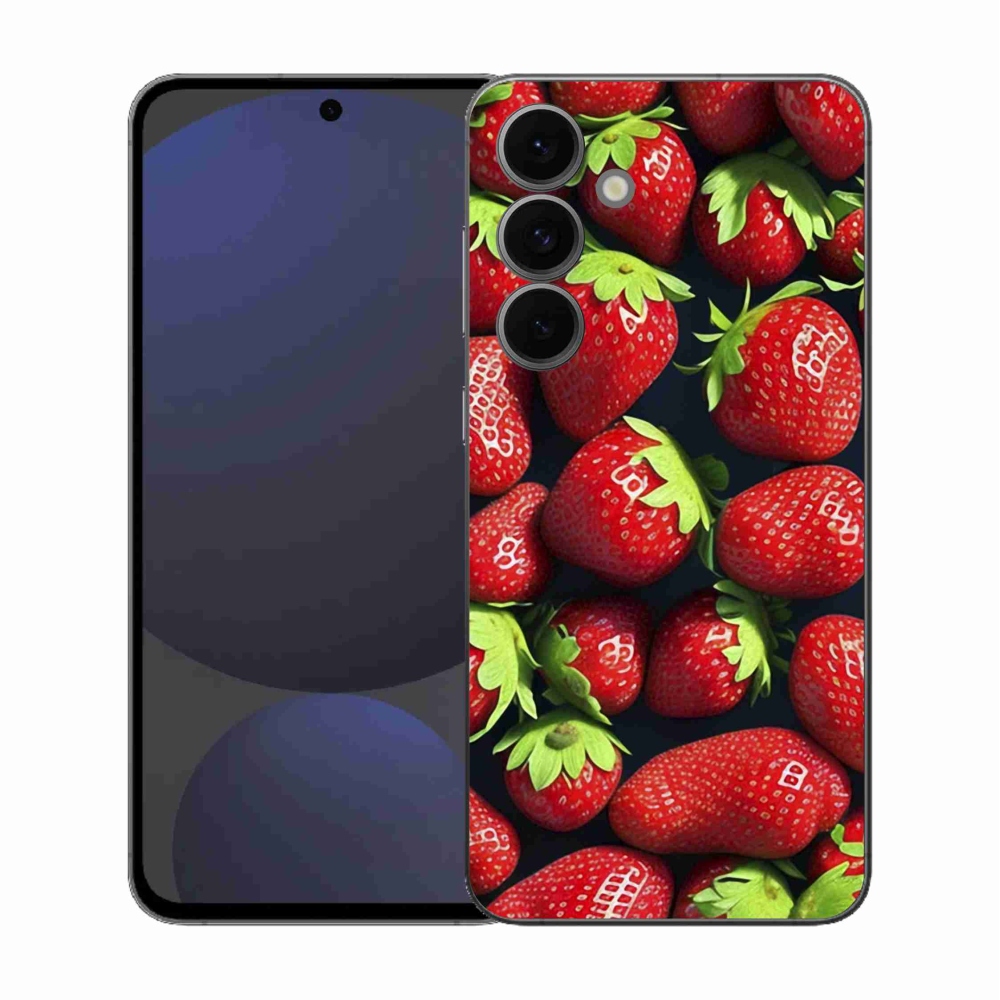 Gelový kryt mmCase na Samsung Galaxy S25 FE - jahody