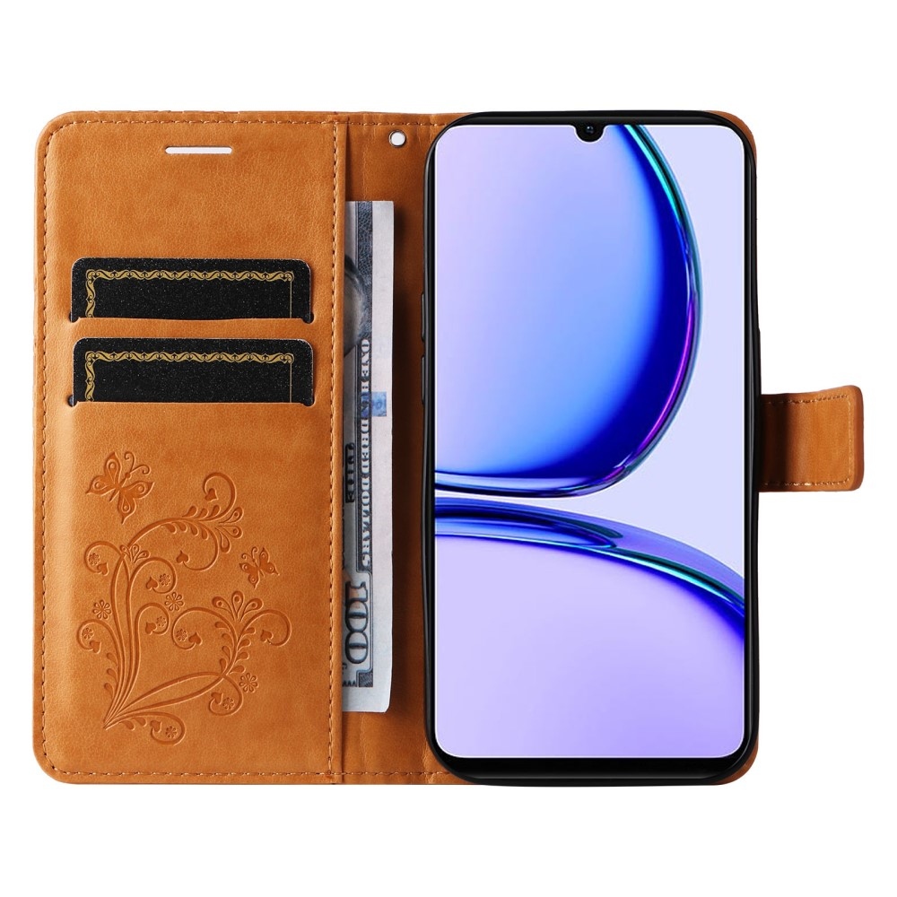 Big Butterfly knížkové pouzdro na Realme C51/C53 - žluté
