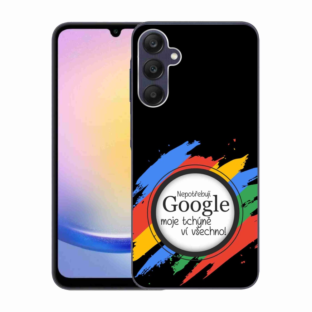 Gelový kryt mmCase na Samsung Galaxy A25 5G - tchýně ví všechno černé pozadí