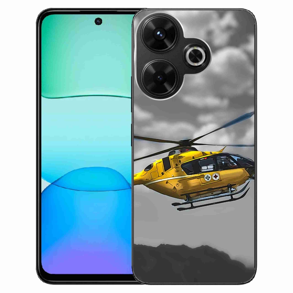 Gelový kryt mmCase na Xiaomi Redmi 13 4G/Poco M6 4G - žlutá helikoptéra