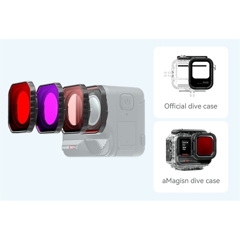 AMAGISN červený potápěčský filtr pro Insta360 Ace Pro 2