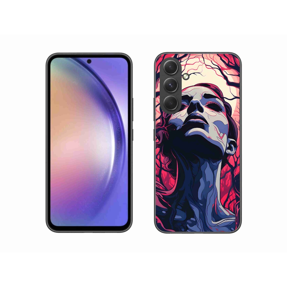 Gelový kryt mmCase na Samsung Galaxy A54 5G - abstraktní obličej