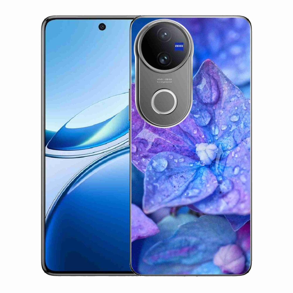 Gelový kryt mmCase na Vivo V50 5G - fialový květ