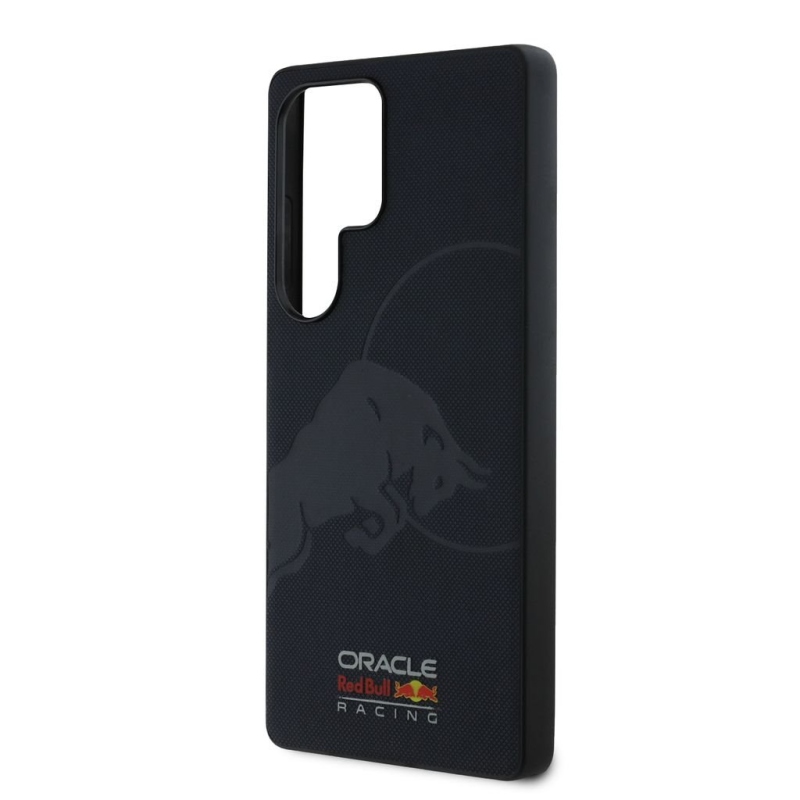Red Bull Leather Meshed Debossed Logo MagSafe Zadní Kryt pro Samsung Galaxy S25 Ultra Navy