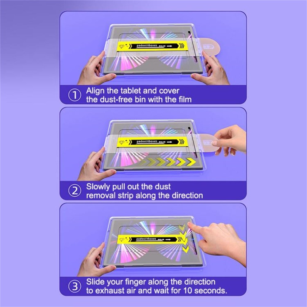 Tvrzené sklo na tablet iPad Air 11 (2024)/(2025)/(2026) s aplikačním rámečkem