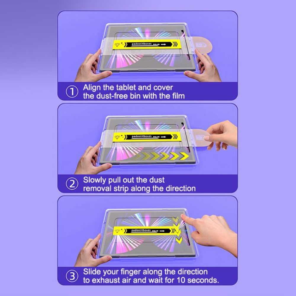 Tvrzené sklo na tablet iPad Pro 11 (2024)/(2025) s aplikačním rámečkem