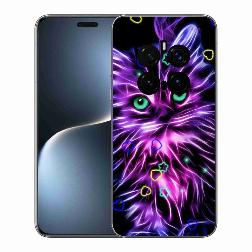 Gelový kryt mmCase na Honor Magic 7 Pro 5G - abstraktní kočka