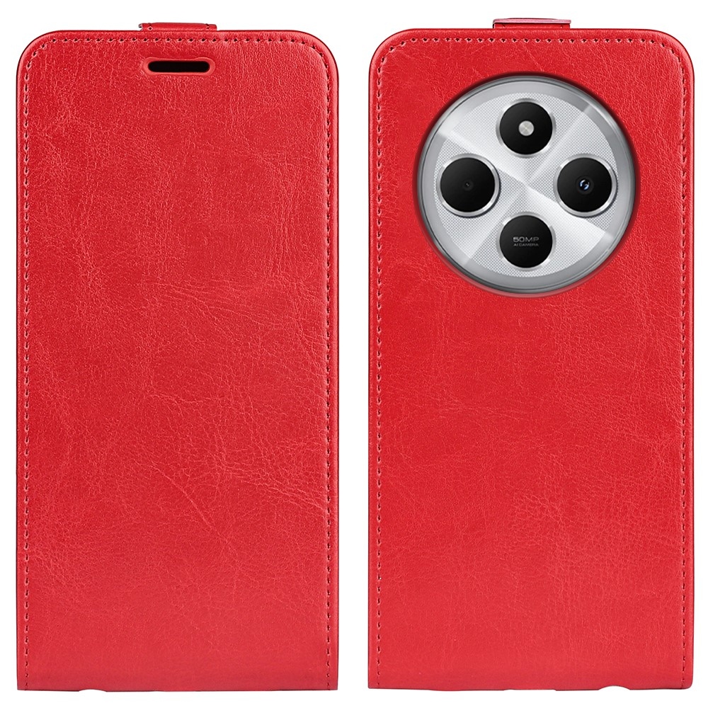 Vertical knížkové pouzdro na Xiaomi Redmi 14C/Poco C75 - červené