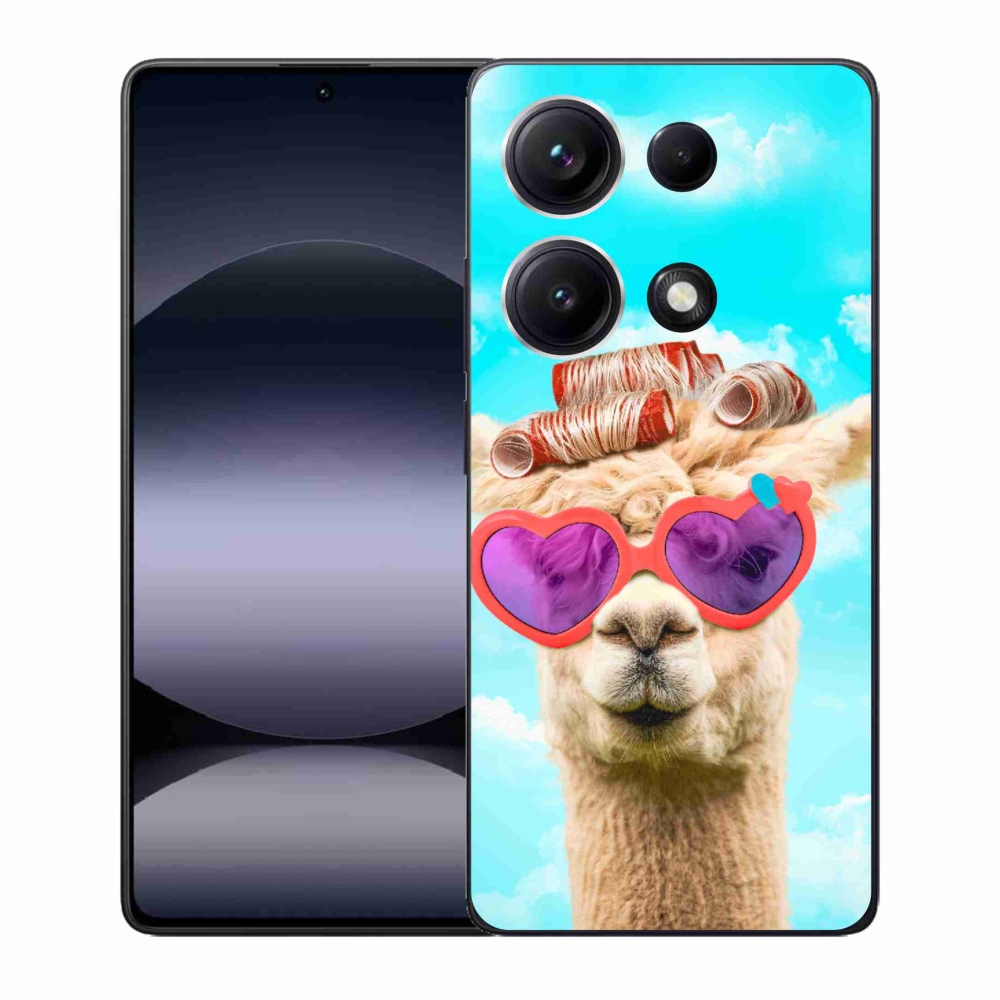 Gelový kryt mmCase na Xiaomi Redmi Note 14S - lama s brýlemi