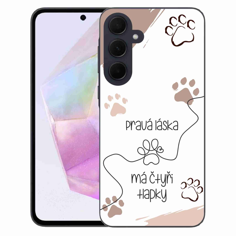 Gelový kryt mmCase na Samsung Galaxy A35 5G - psí motiv 1 bílé pozadí