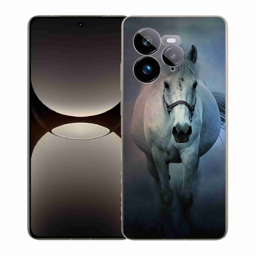 Gelový kryt mmCase na Realme GT 7 Pro 5G - běžící bílý kůň