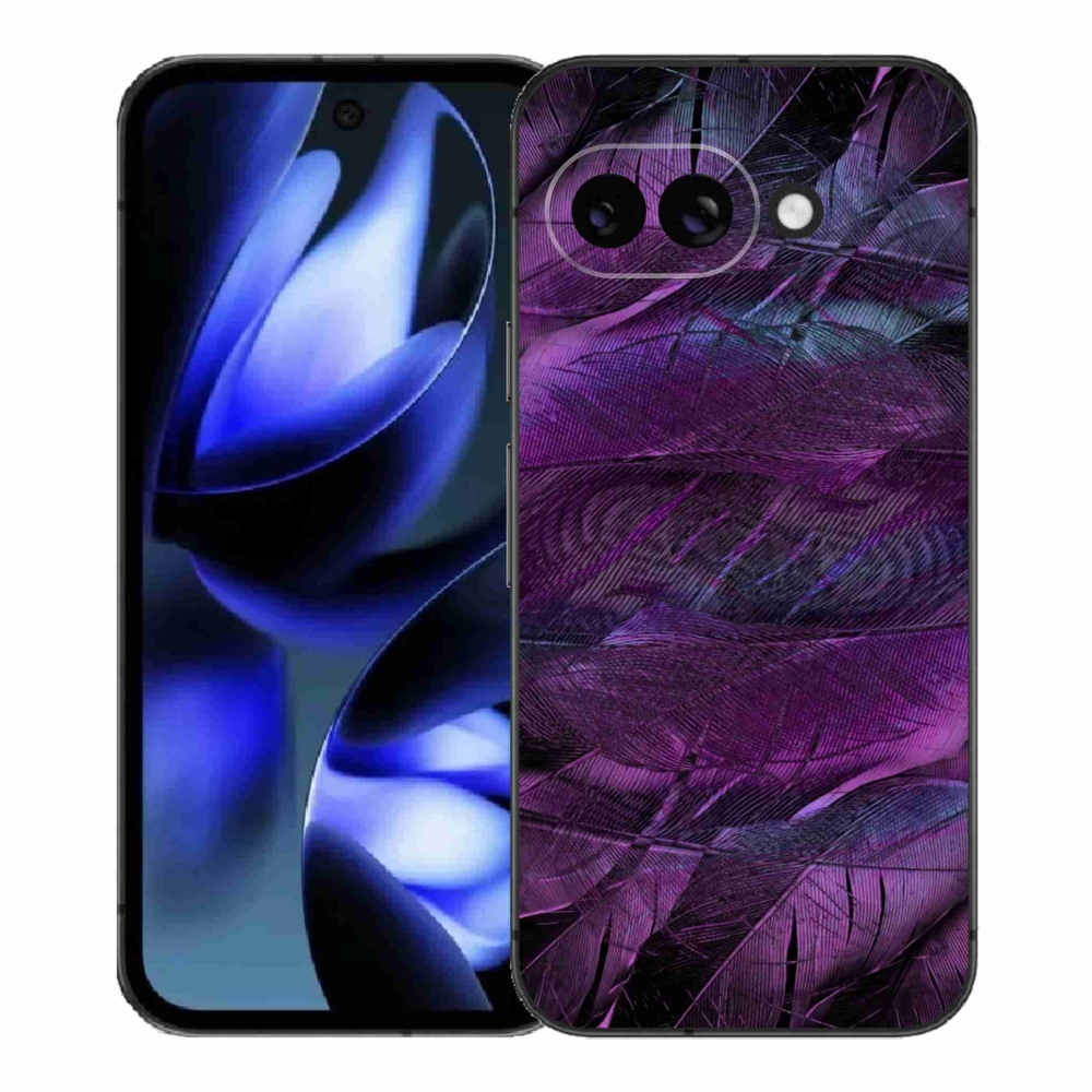 Gelový kryt mmCase na Google Pixel 9a - fialová pírka