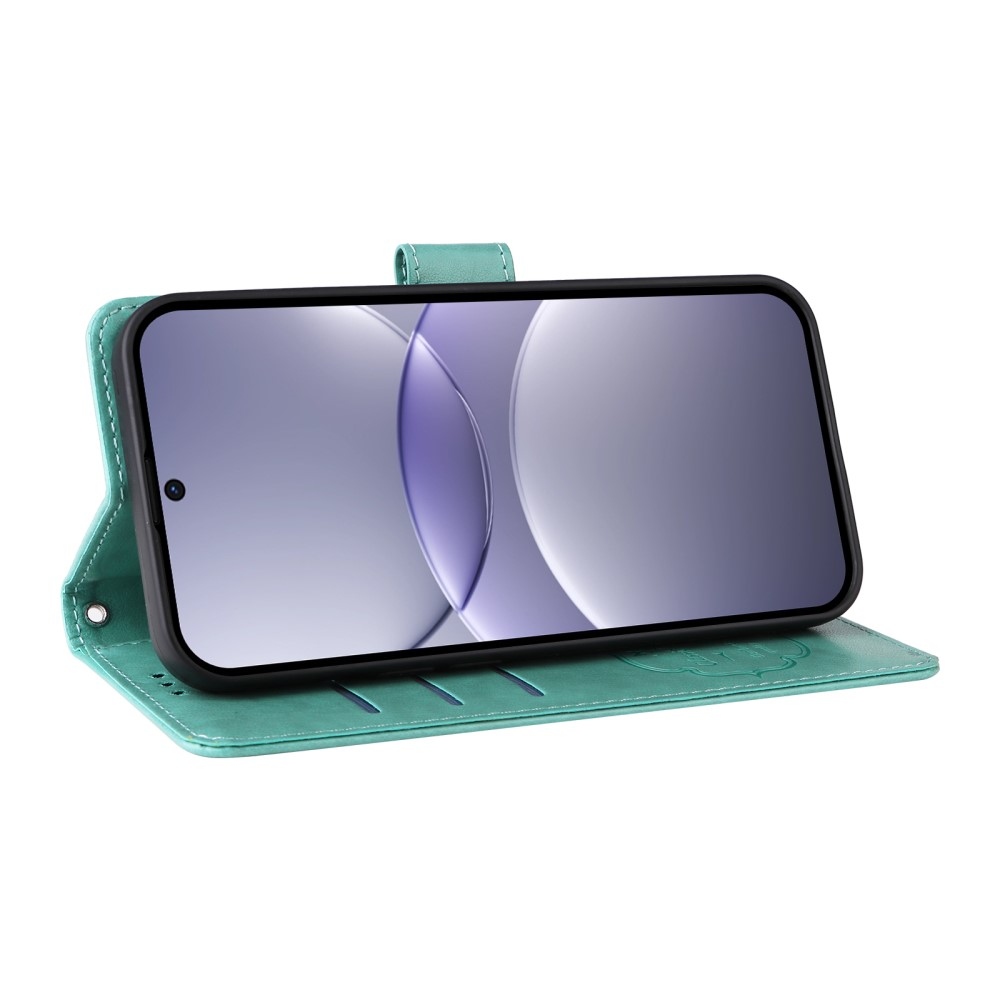 Flowery knížkové pouzdro na Huawei Nova 13 5G - modrozelené