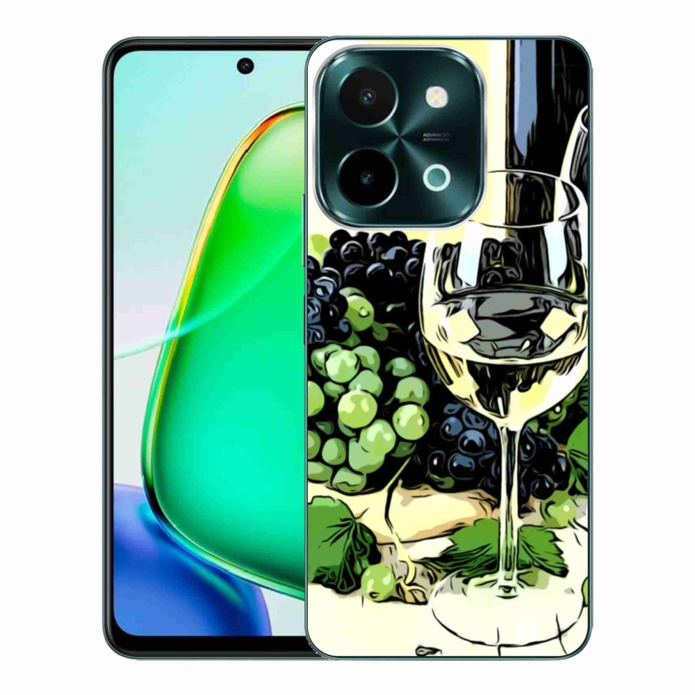 Gelový kryt mmCase na Vivo Y28 - sklenka vína