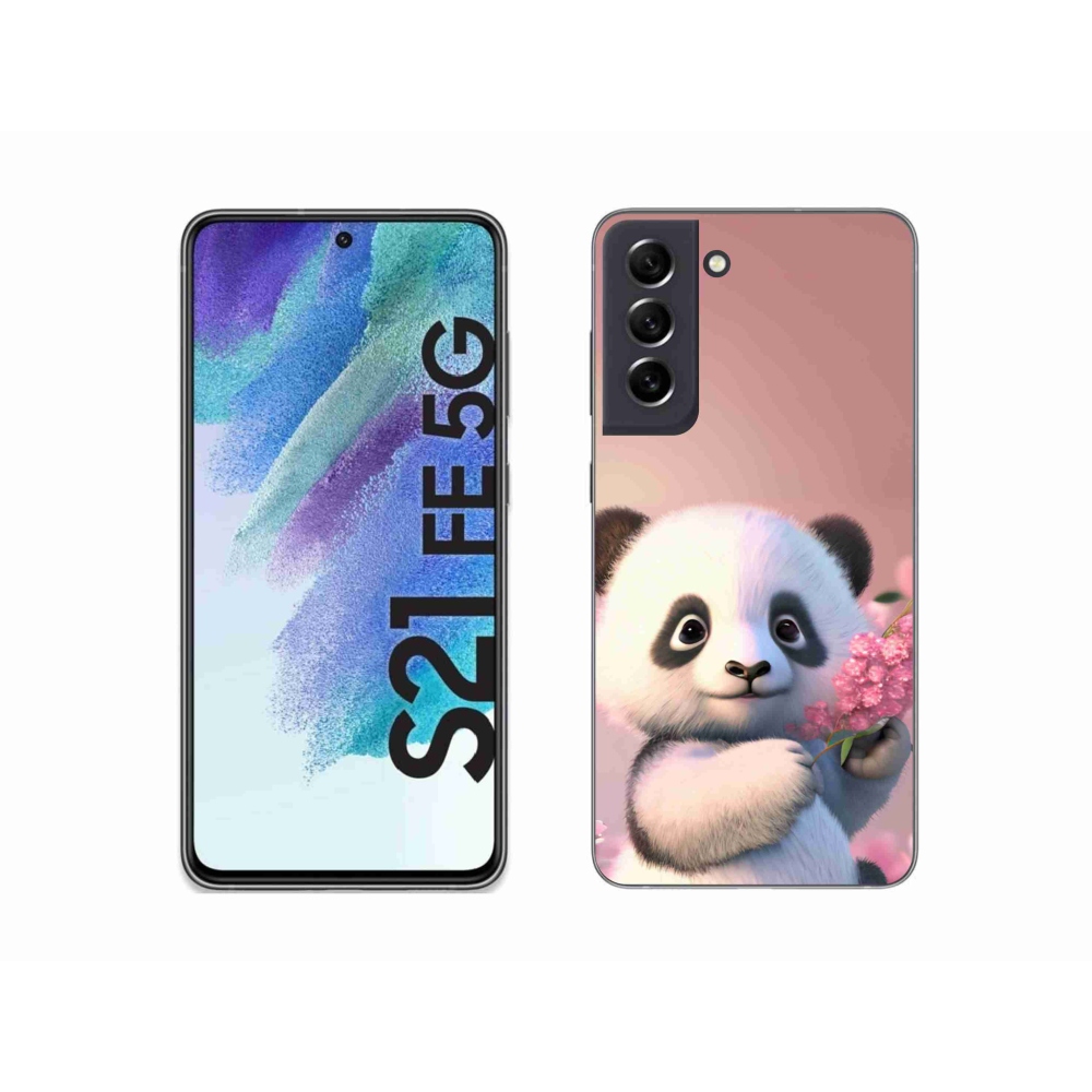 Gelový kryt mmCase na Samsung Galaxy S21 FE 5G - roztomilá panda
