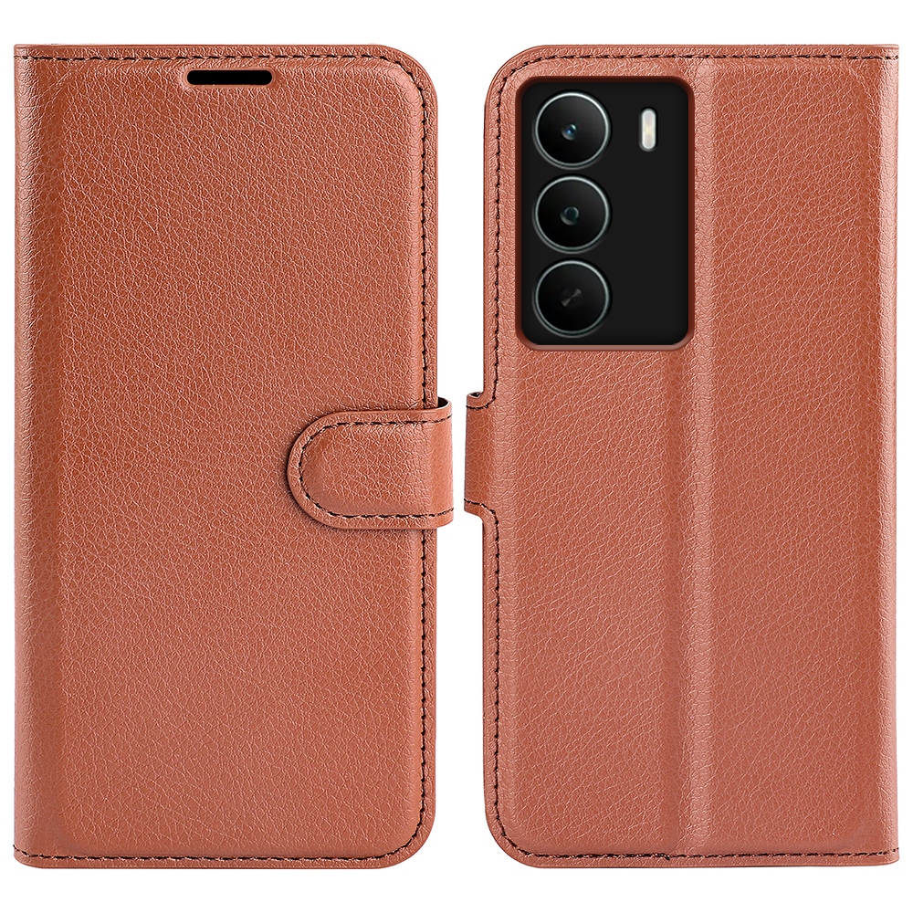 Litchi knížkové pouzdro na Realme C71 - hnědé