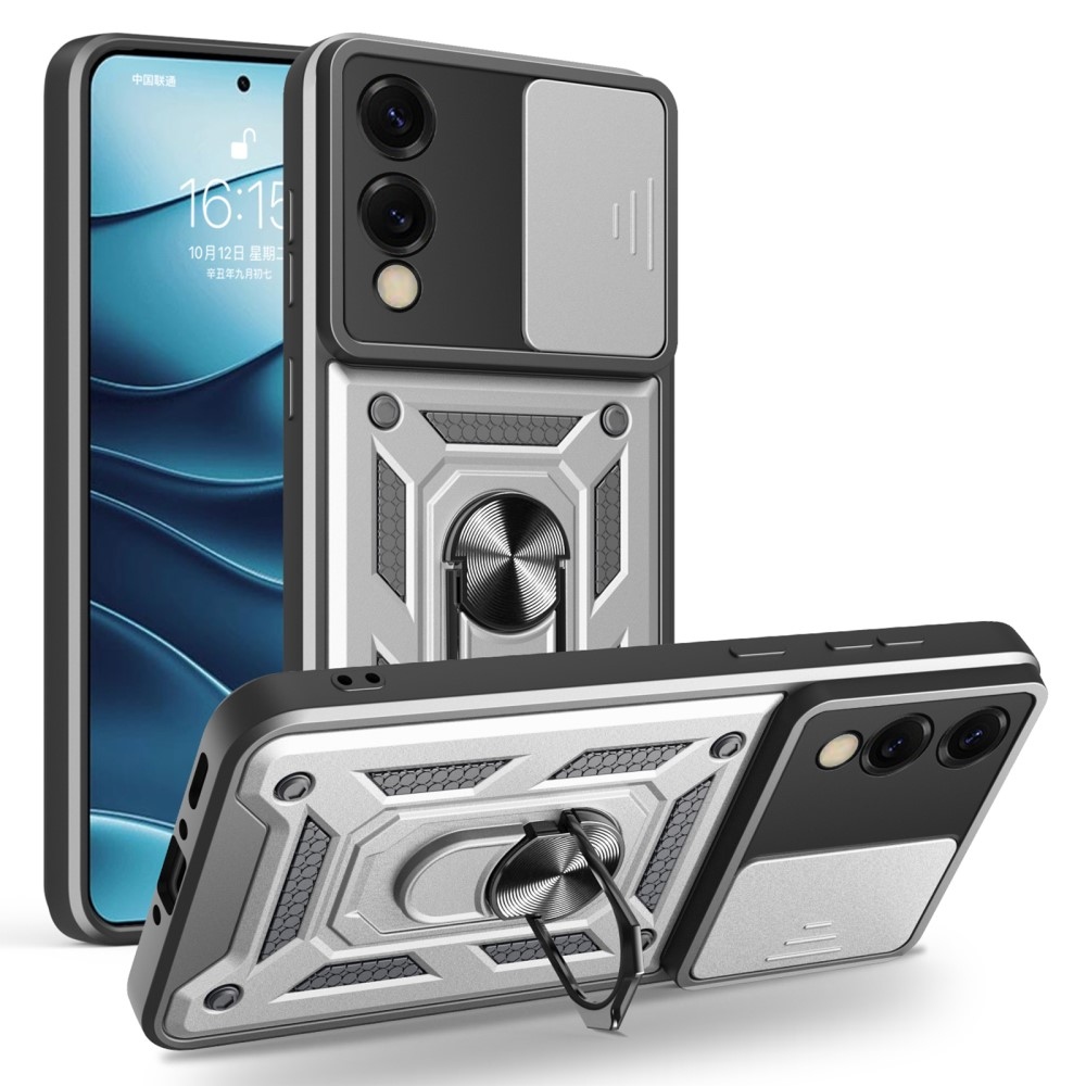 Slide odolný kryt na Samsung Galaxy S25 Edge - stříbrný