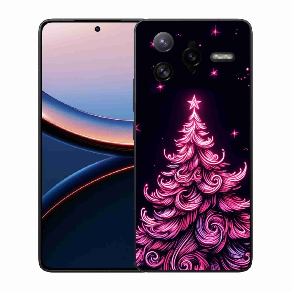 Gelový kryt mmCase na Xiaomi Poco F7 Ultra - neonový vánoční stromek 2