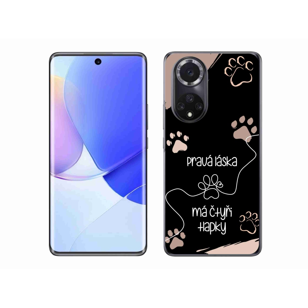 Gelový kryt mmCase na Huawei Nova 9 - psí motiv 1 černé pozadí