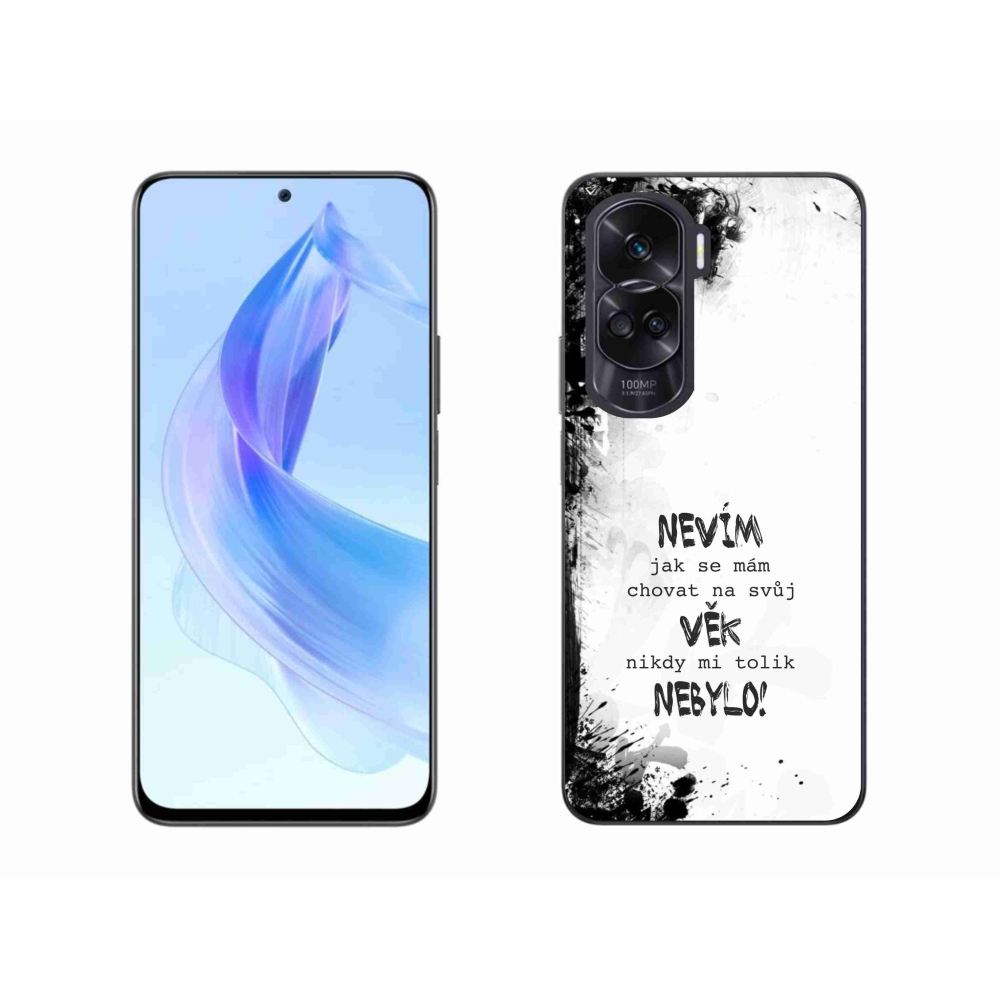 Gelový kryt mmCase na Honor 90 Lite - vtipný text 14 bílé pozadí