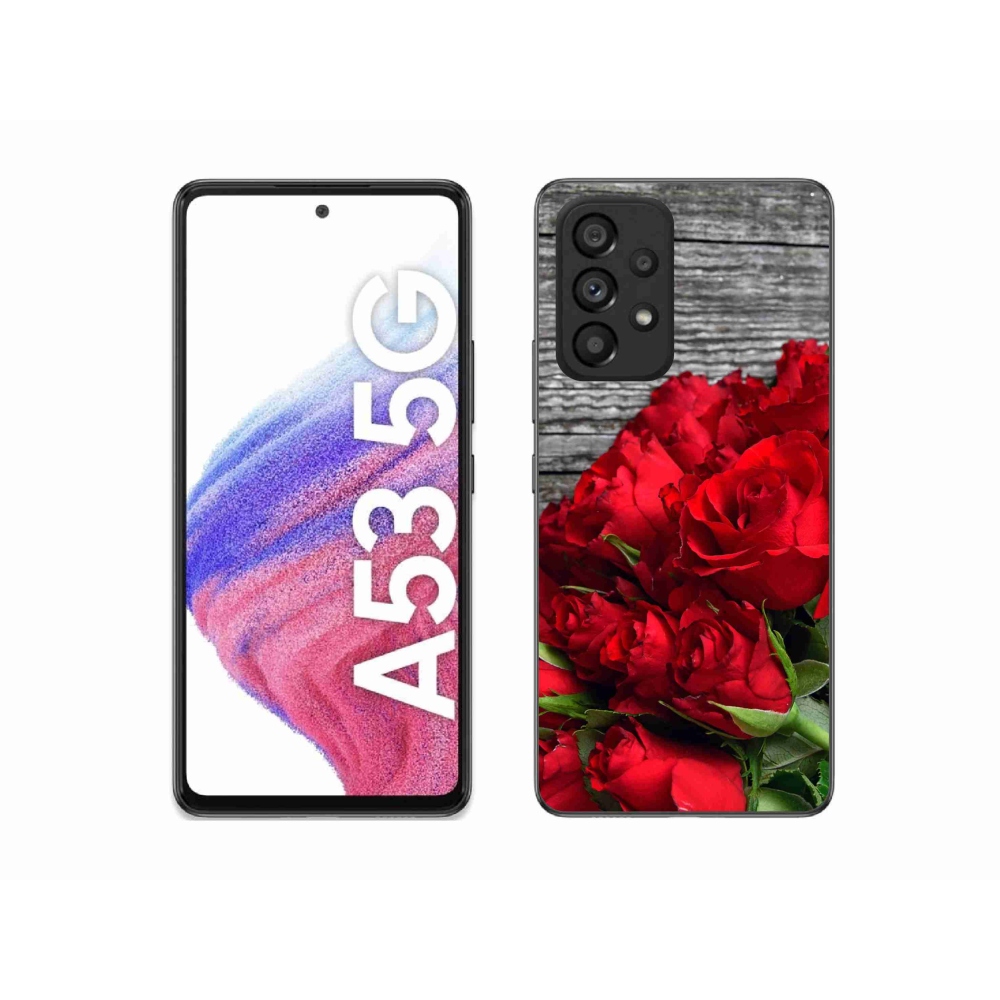 Gelový kryt mmCase na Samsung Galaxy A53 5G - červené růže