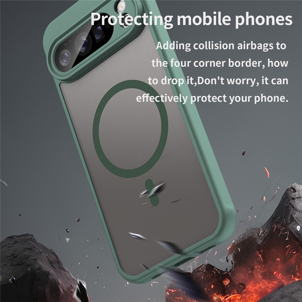 Case matný gelový obal s MagSafe na Google Pixel 10 Pro XL - zelený