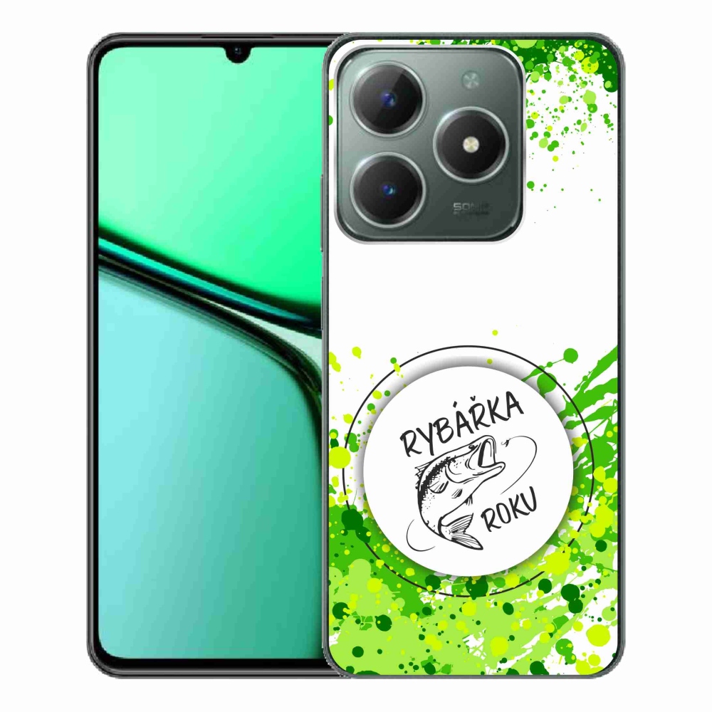 Gelový kryt mmCase na Realme C61 - rybářka roku bílé pozadí