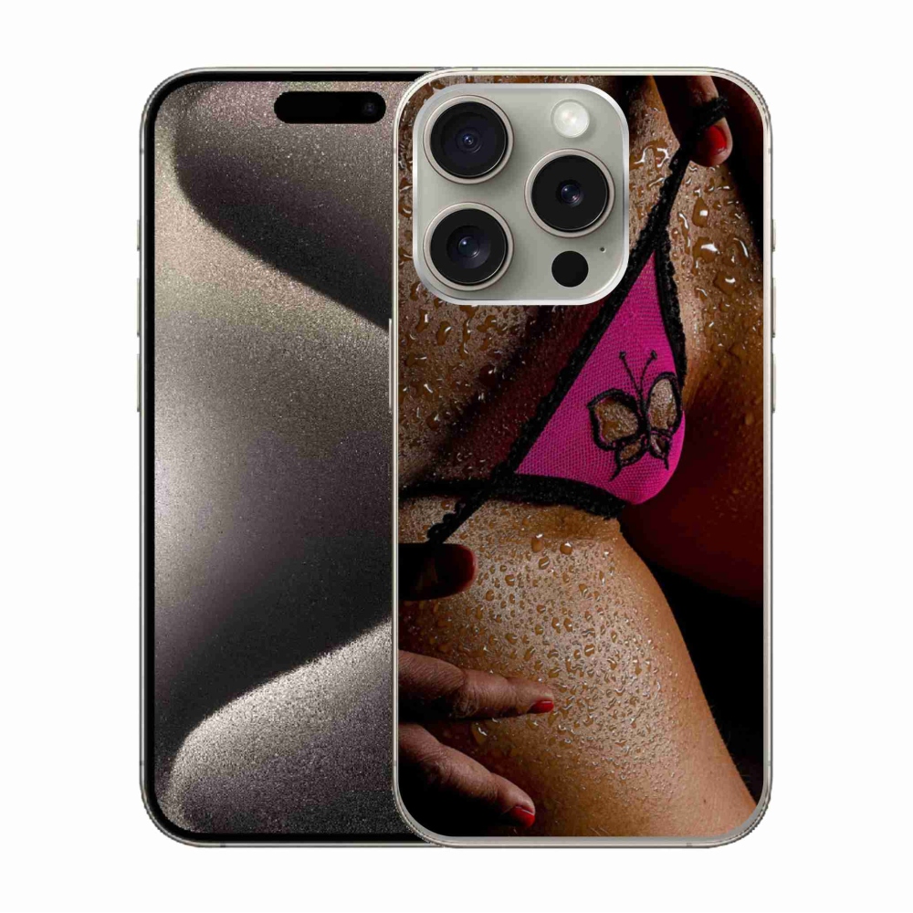 Gelový kryt mmCase na iPhone 15 Pro - sexy žena