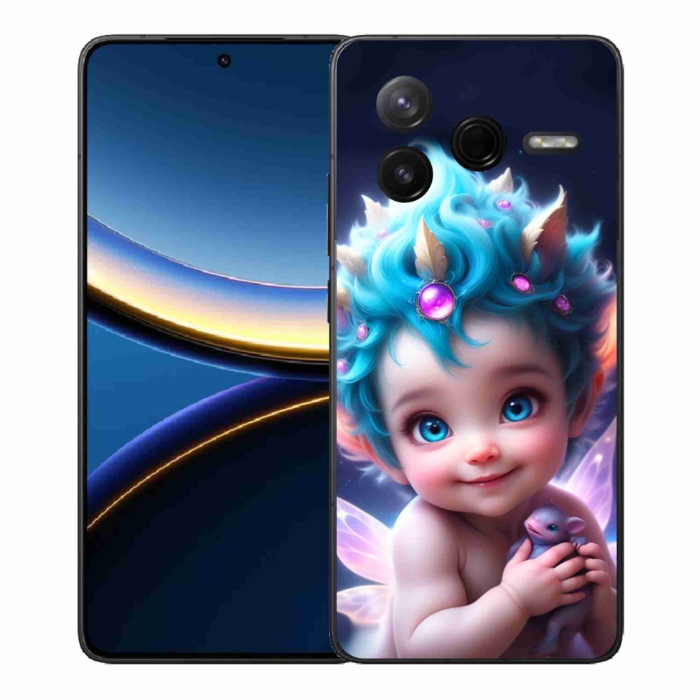 Gelový kryt mmCase na Xiaomi Poco F7 Pro - dítě s motýlími křídly