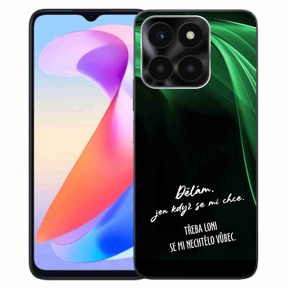 Gelový kryt mmCase na Honor X6a - vtipný text 12 černé pozadí