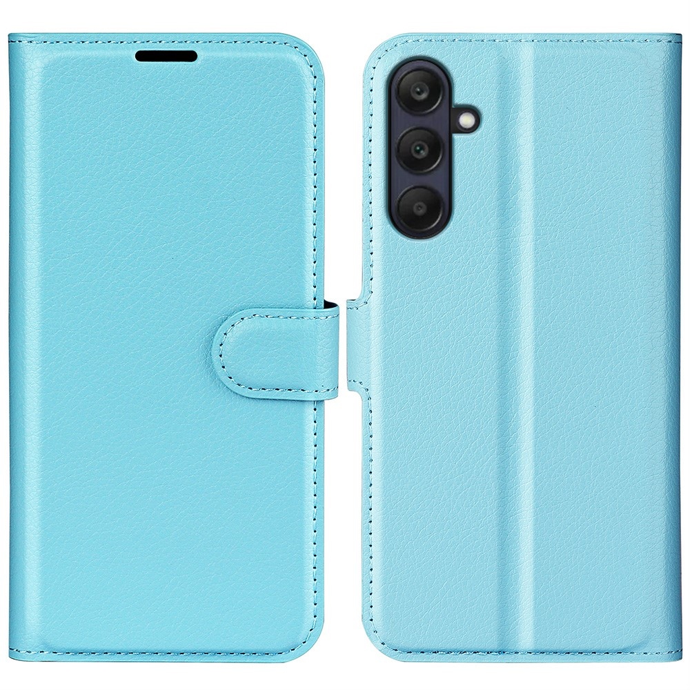 Litchi knížkové pouzdro na Samsung Galaxy A26 5G - modré